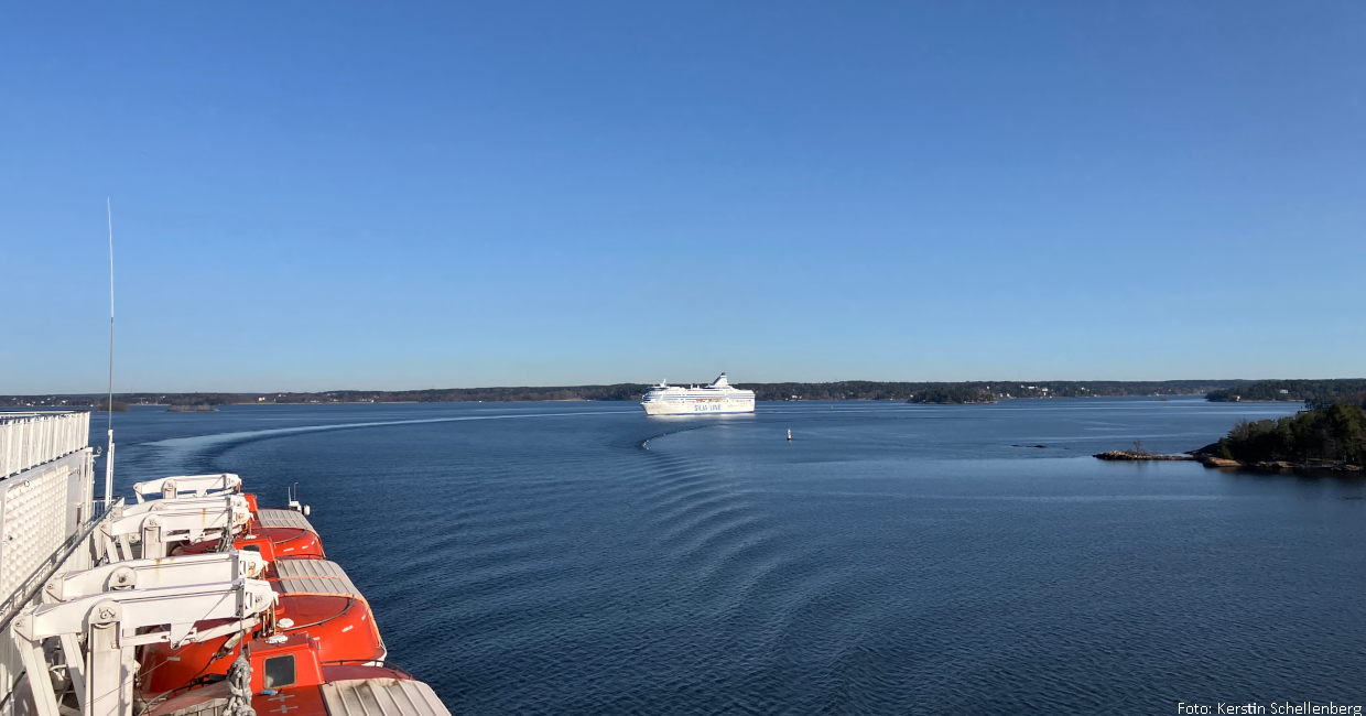 Blick vom Deck aufs Meer