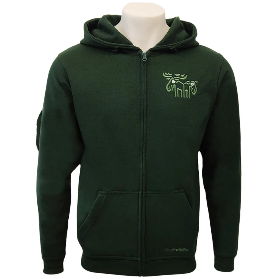 Sweatjacke mit Elch-Stickerei