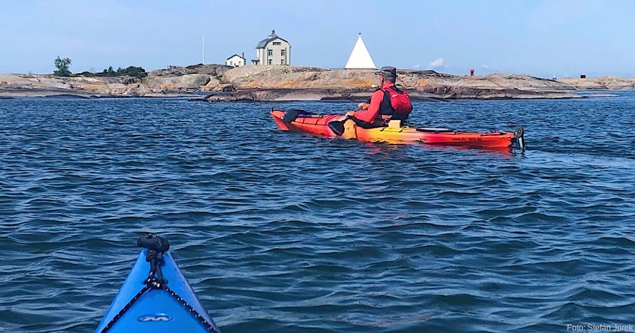 Meerblick eines Paddlers
